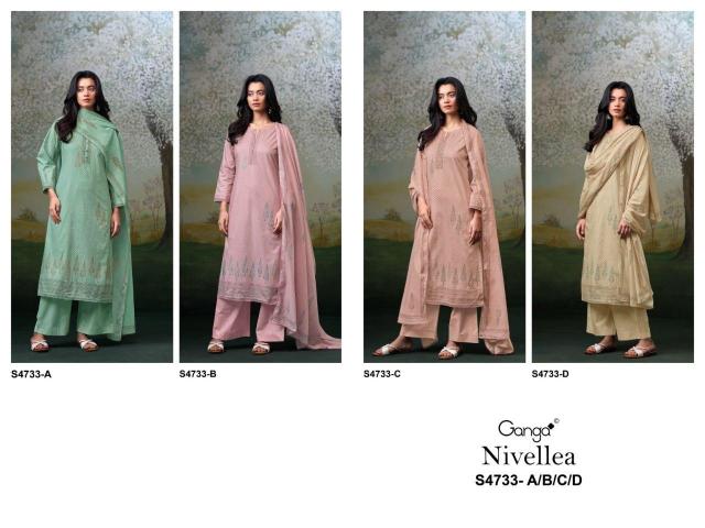 Ganga nivellea 4733 ladies dress materials wholesale hyderabad